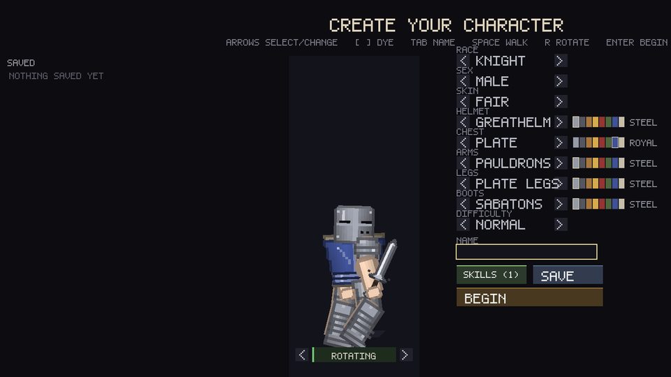 Paper Heroes screenshot: Character creator