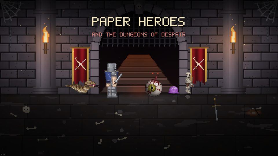 Paper Heroes screenshot: Title screen